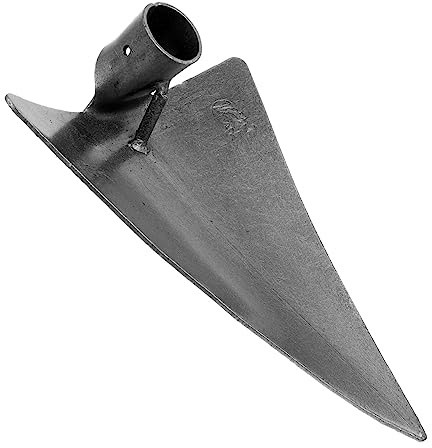FUTUREORYY Azada Agrícola De Acero De Alto Carbono 27x20 Cm para Jardinería y Deshierbe, Herramienta Manual Resistente, Cabezal De Azada Gris Plateado, Suministro Práctico para Cultivo y Arado
