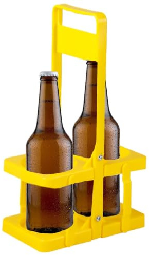 Bärbar hopfällbar ölkorg, Ölflaskställ | Vikbar ölhållare, handhållna ölhållare för utsidan - 2-flask vinbärare för Camping Picnic BBQ Trip Bar