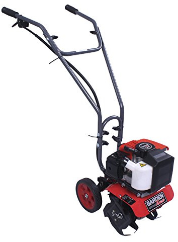 GardenTrax Cultivator 43cc 2-Cycle Engine, Powerful Tiller w/Height Adjustable Wheels