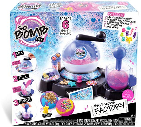 Canal Toys So Bomb DIY - Bath Bomb Factory, Makes 6 Bath Bombs, 4 Surprise Figures, Just Add Water!