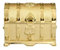 Feyarl Pirat Schatztruhe Gold Schmuckkästchen Schmuck Aufbewahrungbox Schmuckschatullen Retro Schatzkiste für Kinder Weihnachten Geburtstag Geschenk (Klein)