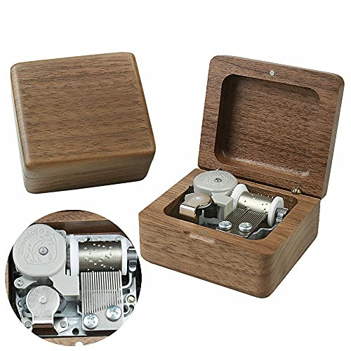 Sinzyo You are My Sunshine Music Box Solid Wood Laser Carving Vintage Gift Musical Boxs for Birthday Valentine's Day Christmas(Walnut Wooden Box)