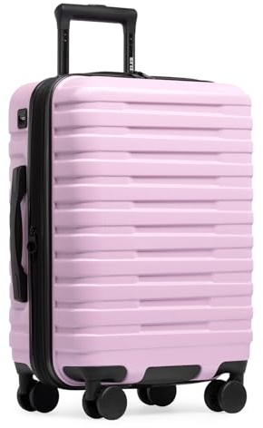 U.S. Traveler Boren Expandable Hardside Rugged Travel Luggage with 8 Spinner Wheels, Lavender, Carry-on 22-Inch