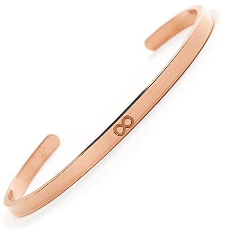 Infinity armring –Oändlighetsarmband av rostfritt stål i rosa guld – BERGERLIN Symbols