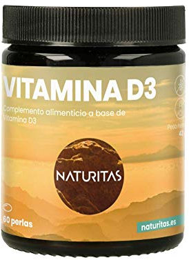 Vitamina D3 4000 UI 60 Perlas Naturitas Essentials | Complemento alimenticio | Sin gluten y sin lactosa