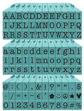 Contact USA Medium 108 Piece American Typewriter PEGZ® Bundle Rubber Stamps