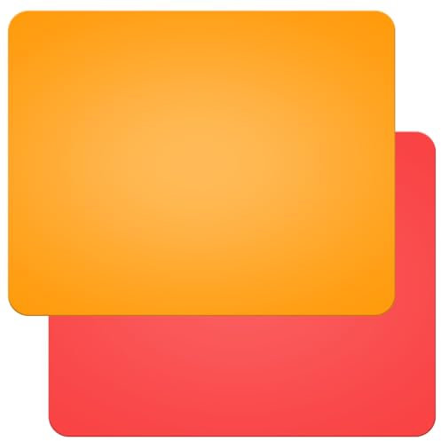2 Stück Silikonmatte 50x40 cm,Silikonmatte für Epoxidharz, Bastelunterlage,Silikon Bastelmatte,Malunterlage für Kinder, Mehrzweck Antihafte Rutschfeste Unterlage, Platzset,Tischmatte Orange+Rot