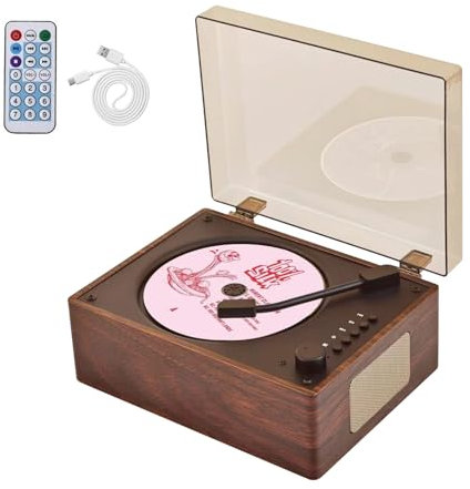 Reproductor de CD portátil, altavoz de sonido Hi-Fi, Bluetooth 5.3, con mando a distancia, protección contra el polvo, reproductor de CD recargable compatible con puerto AUX/USB para casa, coche