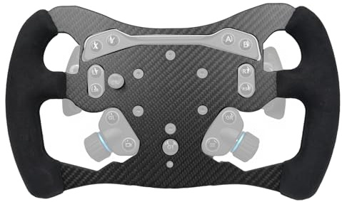 F1 Formula Real Carbon Fiber Wheel Mod For Logitech G PRO SIM Racing Wheel ; Replace Supper lightweight Compatible with Logitech G RS Hub Shifter With Suede Grip