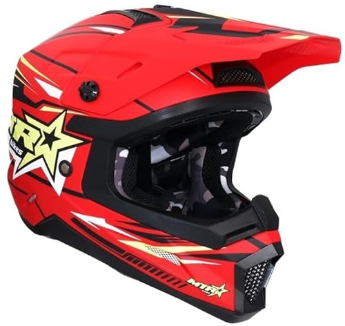 Casco de Motocross niños Shiro MTR MX-308 Rojo