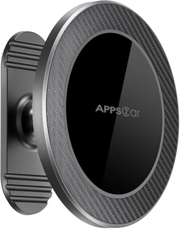 APPS2Car för MagSafe-bilfäste, 17 N56 magneter, 360° justerbar magnetisk telefonhållare för bil, säng, kök och skrivbord, kompatibel med iPhone, Samsung och andra smartphones
