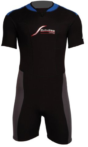 Scubatec 3mm Shorty Neoprenanzug Herren – kurzer Tauchanzug mit unterlegtem YKK Rückenreißverschluss, flexiblem Neopren & angenehmem Wärmeschutz, 56 (XXL)