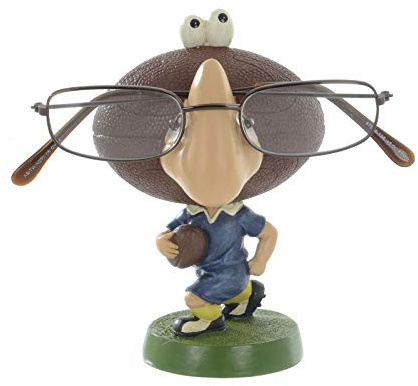 Mr Crimbo Men's Novelty Reading Glasses Holder Sunglasses Spectacles Specs Stand Figure Ornament Eyeglass Cases, Rugby, one Size