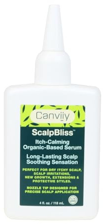Canviiy ScalpBliss Itch-Calming Serum, Long-Lasting Soothing Scalp Moisturizer for Dry itchy Scalp, Enriched with Aloe Vera, Witch Hazel, Manuka Honey and Peppermint Oil (Organic Based)