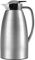TRINKBASIS Isolierkanne gebürsteter Edelstahl 1 L mit Glaseinsatz 100% Aroma 𝐏𝐥𝐮𝐬 Glaskolben, Ideal als Kaffeekanne oder Teekanne, hält 8 Stunden heiß, Kanne für 4-5 große oder 8 kleine Tassen
