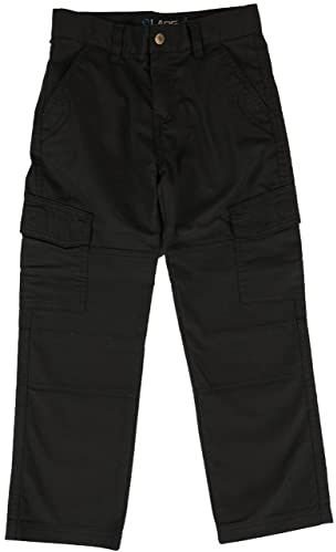 LA Police Gear LAPG Kid's Rip-Stop Cargo Pants, Youth Tactical Outdoor Pants, Durable Children's Hiking, Camping, Adventure Pants, Black, 6
