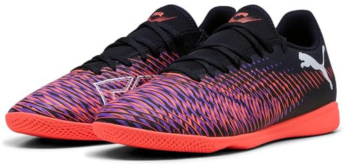 PUMA Unisex Future 8 Play IT Fussballschuh, Black White-Glowing RED, 44.5 EU