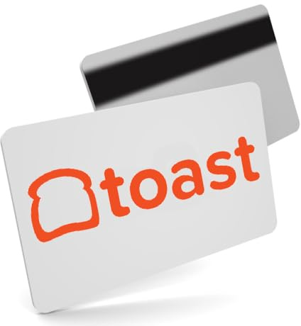 50 Toast POS Manager Swipe Cards + 3 Credit Card Reader Cleaning Cards.