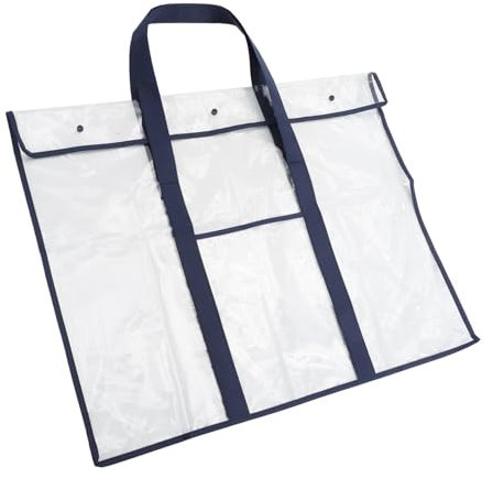 Sewroro Transparenter Dokumentenbehälter Große Aufbewahrungstasche Zeichenbretttasche Mit Druckknopf-design Organizer Für Kunstwerke Und Dokumente Bruchsicher Und Leicht Für Täglichen Gebr