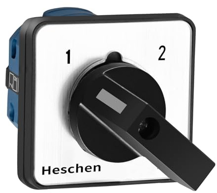 Heschen Universal kambrytare, roterande brytare, växelbrytare SZW26-20/N22.2, 660 V, 20 A, 2 position, 8 klämmor, CE