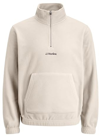 Jack & Jones Jjsoho Mezza Zip in Pile, Raggio di Luna, XL