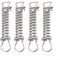 Swimming Pool Cover Stainless Steel Springs with PVC Protective Sleeve for Outdoor Above Ground Pool Cover Anchor 4-Pack(Without case)
