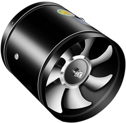 QYMDRION Low Noise Inline Duct Booster Exhaust Fan, Multifunctional Powerful Mute Extractor Ventilator for Home, Kitchen, Bathroom, Warehouse, Garage Ventilation(4 inch black)