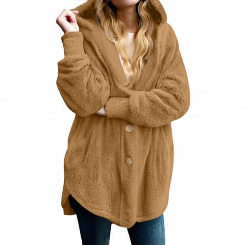 Veste Laine Bouillie Impermeable Blouson Sweat Manteau Femme Chaud Vêtement Vetement Hiver Costume Moumoute Capuche Amovible Femme Polaire Chaude Manteaux Hiver Chaud Polaire Gingembre L
