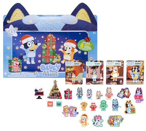 BLUEY Fuzzies Advent Calendar Pack, 8 Exclusive Mini-Figures