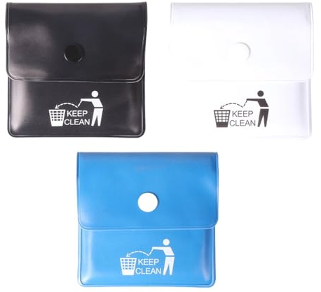 3 st bärbar askuppsamlare, snabböppnande lock, läckagesäker PVC-fickaskkopp, askpåse, bil, kontor, resetillbehör, läckagesäker askpåse