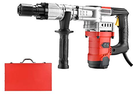 Martillo Percutor, 1200W Martillo Perforador, 32J Energía De Impacto, Martillo Demoledor Empuñadura Amortiguadora De Vibraciones, Con Estuche