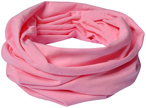 Miobo Praktisk barnrundsjal, halsduk i bomull: mångsidig och bekväm (rosa, M)