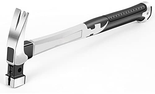 Martillo de Carpintero Profesional, Martillo de Garra 13 onzas Hammer de Alta Resistencia de Acero al Carbono Pulido, Succión Automática Magnética de Clavos, para Carpintería Industrial Doméstica