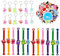 Monster Theme Party Geschenke, Geburtstags Party Mitgebsel, Aufkleber Monster Stickers, Monster Silikonarmband, Schlüsselanhänger, Kindergeburtstag Geschenke Set, für Jungen Mädchen Gast Geschenk