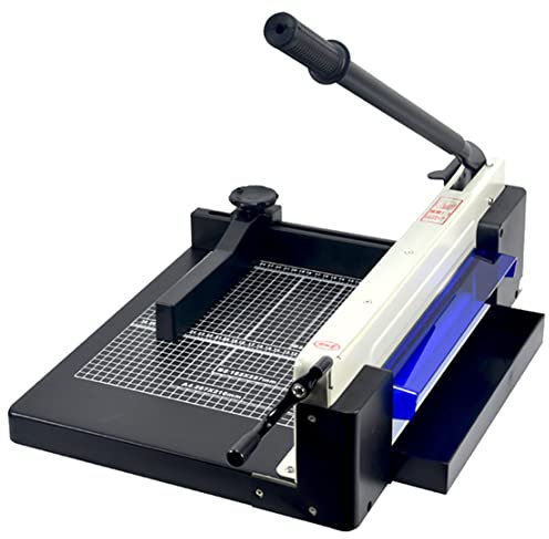 CYMYYDS Papierschneider Trimmer A4 Hochleistungs-Guillotine-Papierschneider 400 Blatt Dicke 4cm, Hebelschneider für Papier, Fotos, Handwerksprojekt, Etikett,Black