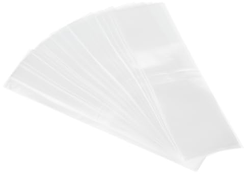 PATIKIL 175x28mm Fascette Termorestringenti Perforate in PVC, 250pz Pellicola termoretraibile per Bottiglie Barattoli Lattine Scatole Adatte per Diametro Tappo 3,98 a 4,21, Trasparenti