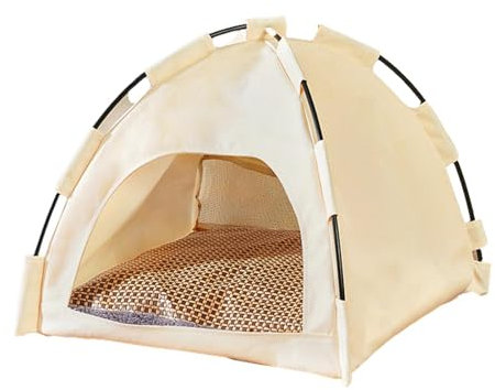 Tipi Zelt Für Haustiere Hundezelt Faltbares Katzenzelt Haustierzelte Häuser Hundehütte Gemütliche Hundehöhle & Katzenhöhle Waschbar Haustierbett, Haustier Hundebett Katzenbett 42x42x38 cm