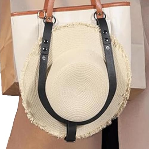 Porte-chapeau de voyage, pince à chapeau pour bagages pour voyage | Cintre de rangement pour chapeau de cowboy - Harnais de chapeau pour voyage sur sac, porte-chapeau en cuir PU, sangle réglable pour