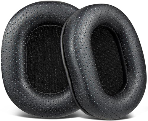 SOULWIT Lambskin Earpads Replacement for Audio Technica ATH M50X M50XBT M50RD M40X M30X M20X MSR7 SX1 Monitor Headphones, Ear Pads Cushions with High-Density Foam - Black