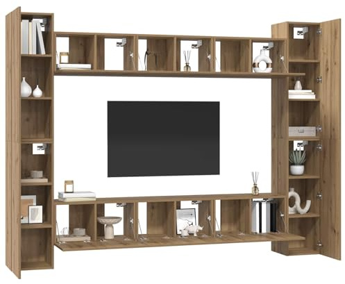 vidaXL Armadio da Parete - Mobile Rustico per Il Soggiorno, salvaspazio, con Porta a Battente, Interno Rettangolare in Legno ingegnerizzato.
