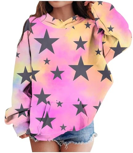 Mjjsk Flickor huvtröjor barn gradient vardaglig långärmad tröja med huva överdimensionerad jumper mode pullover toppar barn mjuka kläder