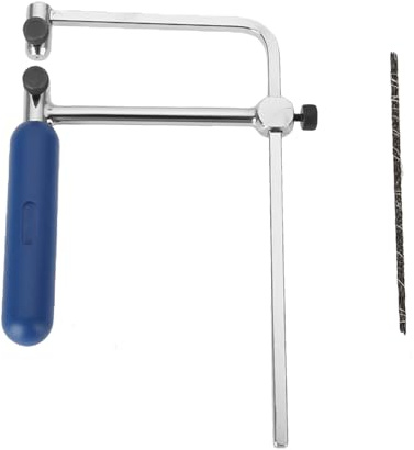 Cadre de scie réglable en forme de U avec 6 lames de scie en spirale, bijoux, travail du bois, traitement des métaux, outil artisanal, acier à haute teneur en carbone, comme (ASB500)