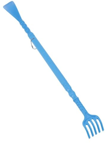WATIIFUFU Calzador Rascador de Espalda Mango Largo de 47cm, Ligero Resina Azul para Aliviar la Picazón y Facilitar el Calzado en Casa o Viaje
