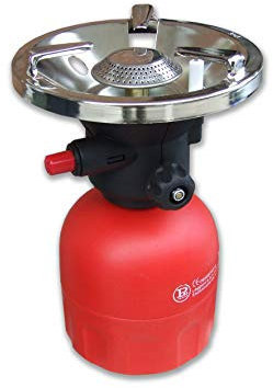 EXPLORER Kartuschen Kocher mit Piezozündung 1,3 kW ( ca. 20x13,5cm) Campingkocher Gaskocher Camping Campingküche