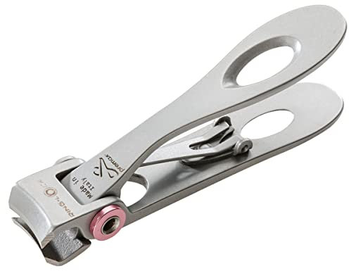 REMOS Profi Nagelknipser für Fingernägel aus rostfreiem Edelstahl rosa 7 cm