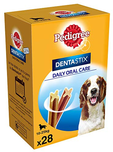 Pedigree Pack de Dentastix de Uso Diario para la Limpieza Dental de Perros Medianos (28ud)