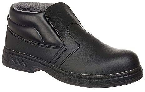Portwest Steelite Slip On Safety Boot S2, Size: 42, Colour: Black, FW83BKR42