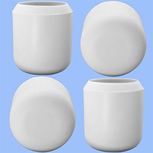4X Large Thick Rubber Leg Cap - 25mm White Anti-Scratch Floor Protector Furniture