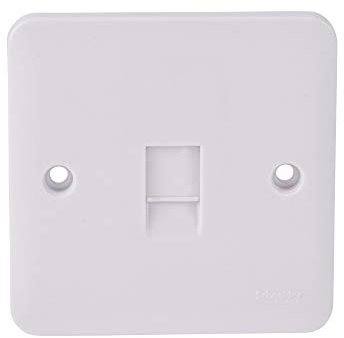 Schneider Electric GGBL7051 Lisse White Moulded (LWM), Perfect for New Developments and Refurbishment Projects, Wiring Devices Concealed Fittings, Matt White, Pack of 10