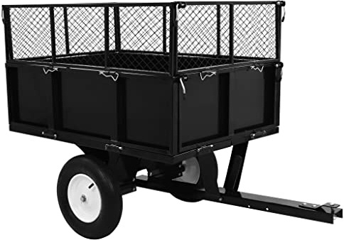 vidaXL - Rimorchio ribaltabile per tosatrice da prato, carico 300 kg
